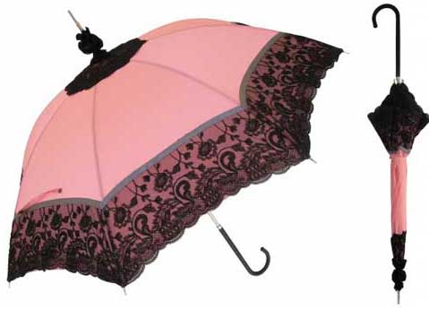 Pink lace parasol